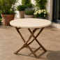 Preview: Tischplattenhaube rund bis 150 cm Ø Creme