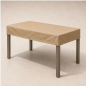Preview: Teak Safe eckig/oval bis 130 cm Länge CREME