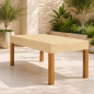 Preview: Teak Safe eckig/oval bis 260 cm Länge CREME