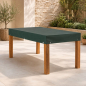 Preview: Teak Safe eckig/oval bis 130 cm Länge GRÜN