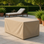 Preview: Tischhaube eckig bodenlang 220 x 95 cm, CREME
