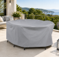 Preview: Teak Safe Grau Tischgruppenhaube oval, ca 240x180 cm, Höhe 90 cm