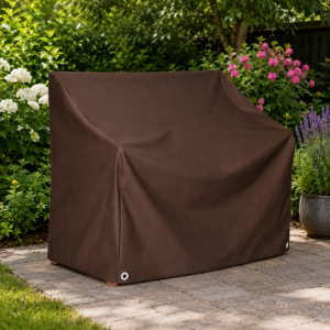 Preview: Schutzhaube für Gartenbank 154 cm lang, braun
