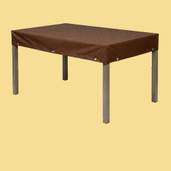 Teak Safe Tischhaube rechteckig bis 300 cm Länge mit 15 cm Abhang, in vier Farben