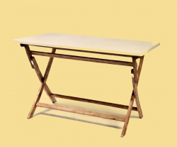 Tischplattenhaube eckig/oval bis 220 cm Länge, Creme