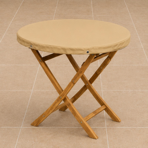Tischplattenhaube rund bis 180 cm Ø Creme