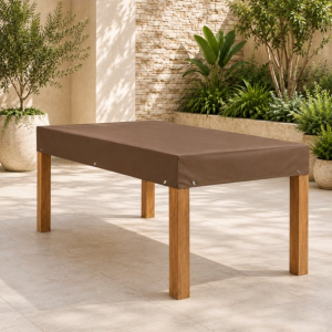 Preview: Teak Safe eckig/oval bis 220 cm Länge BRAUN