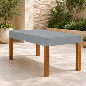 Preview: Teak Safe eckig/oval bis 180 cm Länge  GRAU