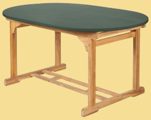Teak Safe - Tischplattenhaube rechteckig/oval bis 240 cm Länge in vier Farben