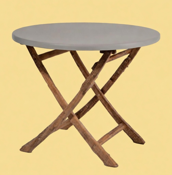 Tischplattenhaube rund bis 150 cm Ø Grau