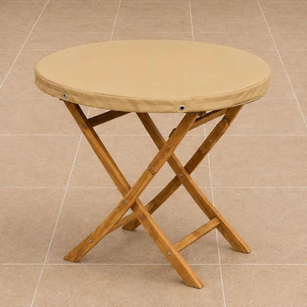 Tischplattenhaube rund bis 150 cm Ø Creme