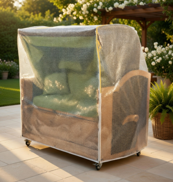 Classic Line Strandkorbhaube mit 2 Reißverschlüssen ab 125 x 90 x 156/135 cm