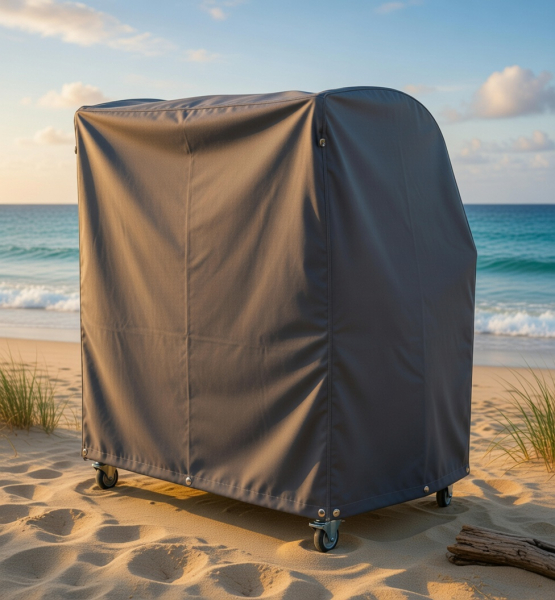 Teak Safe Strandkorbhaube mit 2 Reißverschlüssen ab 125 x 90 x 160/139 cm in 4 Farben